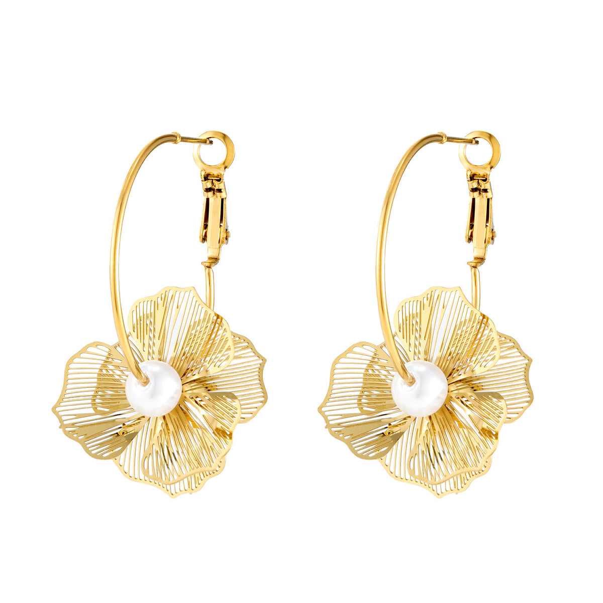 Pendientes Flor Perla