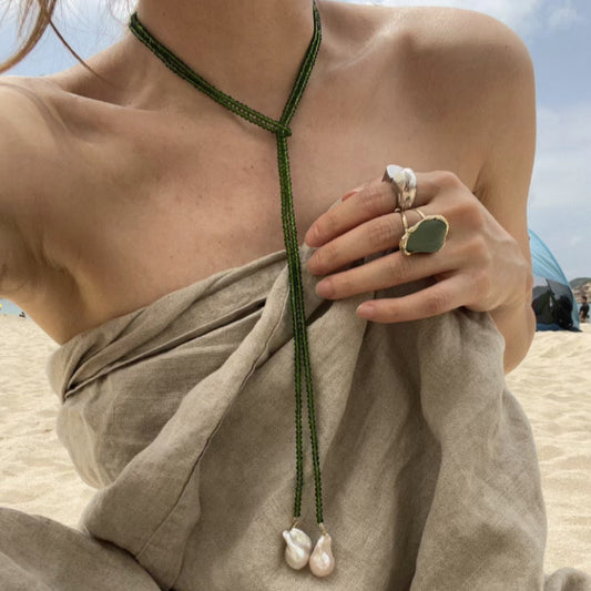Collar Verde Perla